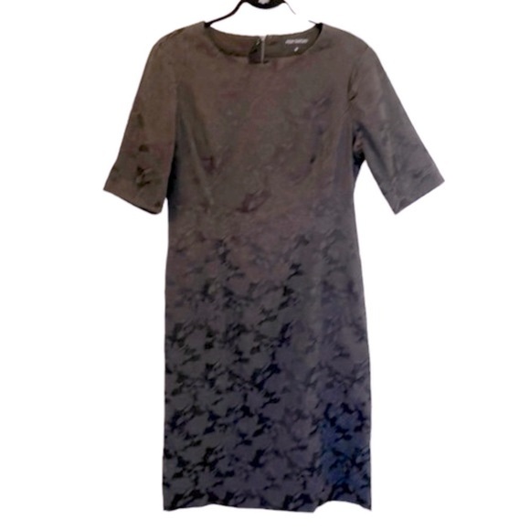 PINK Tartan Black Brocade Short Sleeve Dress - Picture 2 of 7